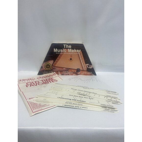 Vintage The Music Maker Nepnenoyka Lap Harp Zither Instrument with Booklet - Picture 9 of 11